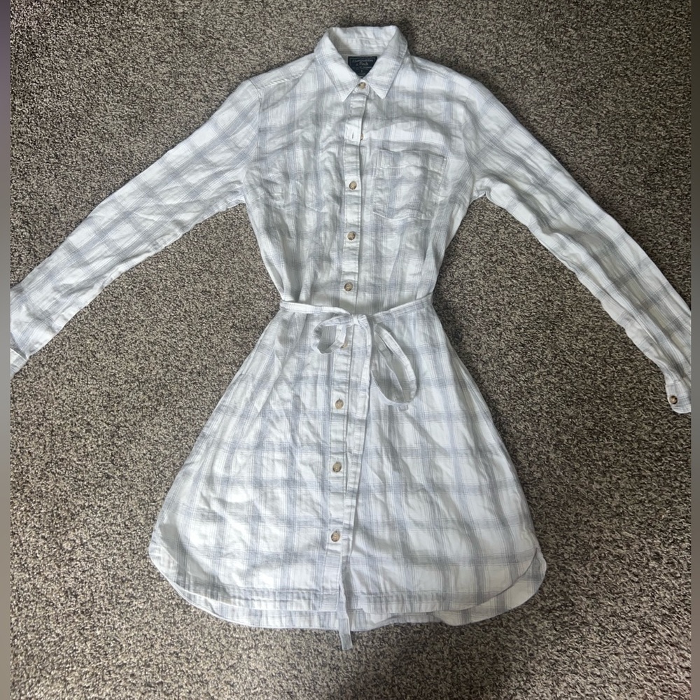 Abercrombie & Fitch Plaid Button Up Mini Dress